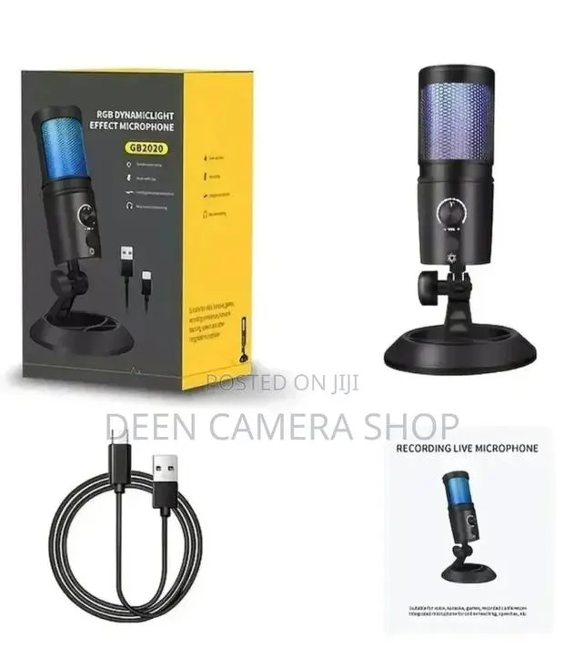 The Gb2020 RGB Professional Dynamiclight Effect Podcast Microphone · Photo 1
