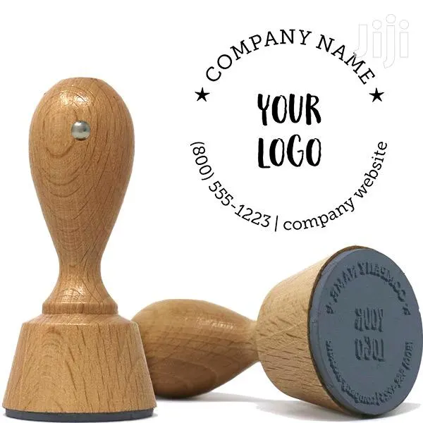 Round Square Rectangle or Rectangular Wooden Rubber Stamps · Photo 1
