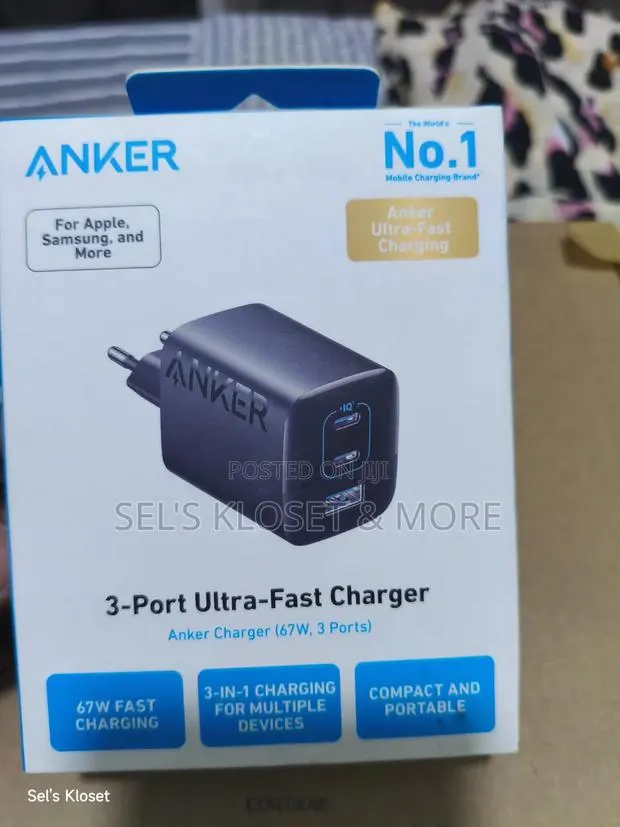 Anker 3-Port Ultra-Fast Charger (67W) · Photo 1