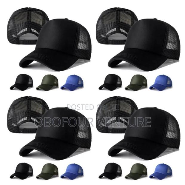 Mens Half Mesh Adjustable Trucker Cap Baseball Hat · Photo 1