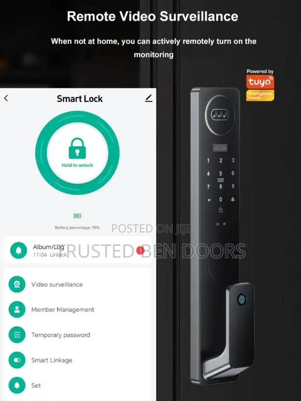 Tuya App Wireless Biometric Smart Lock (Remote Video Surveillance) · Photo 1