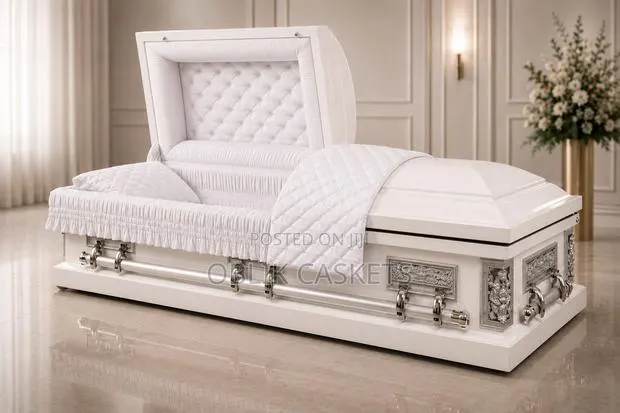 The Pieta White Premium Steel Casket · Photo 1