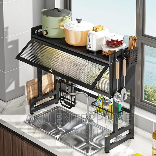 Dish Rack Drain Stand Kitchen Cabinet Door Storage · Photo 1
