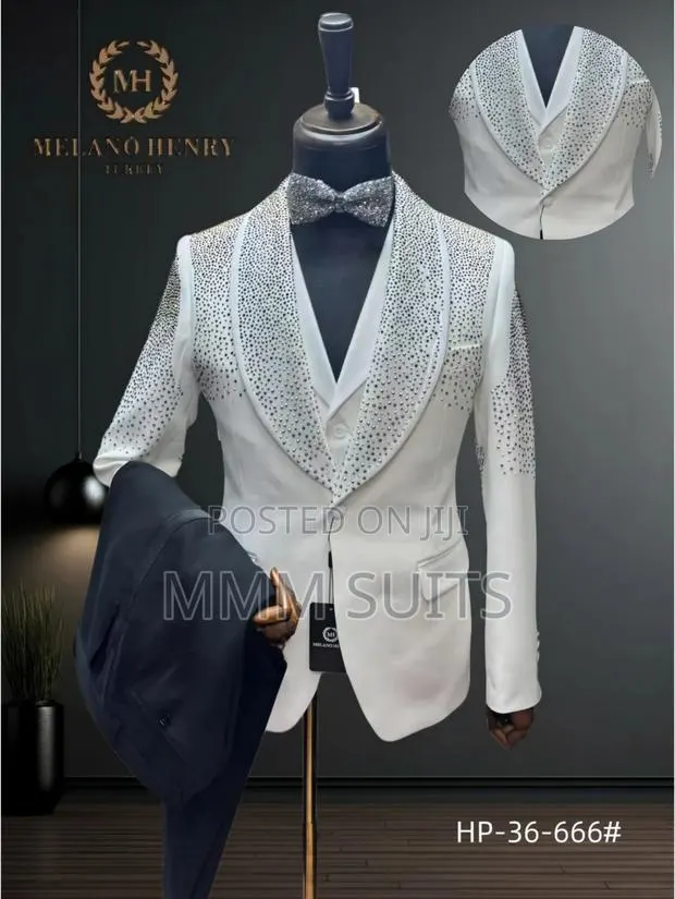Classic Lovely Men's Tuxedo Wedding Suits With Stones From Turkey · Photo 1