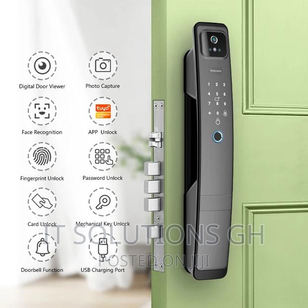 Tuya Wifi 3D Face Recognition Smart Door Lock With Camera Fi · Photo 1