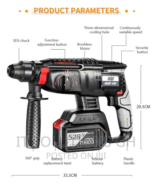 Nanwei 4/3/2pcs Brushless Cordless Power Tools Set Power Dri · Photo 1