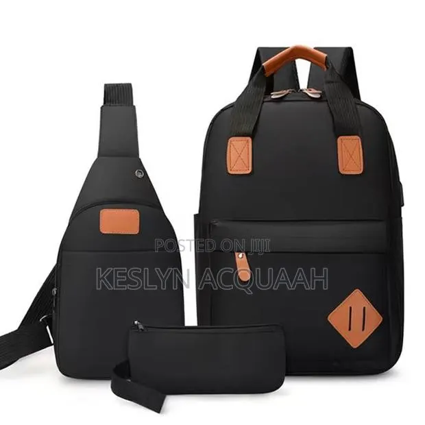 School Backpack With USB Slot-Black’ 711070 · Photo 1