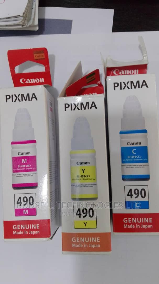 CANON Gi-490 (Bk/C/M/Y) Original Black Colour Ink Bottle · Photo 1