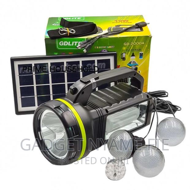Gdlite GD2000A Solar Lighting System-Radio-Bluetooth-Lamps · Photo 1