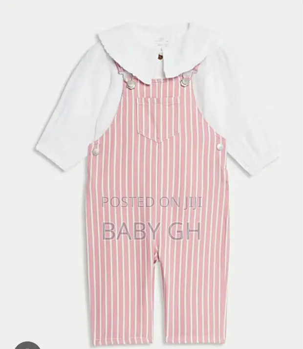 M S Girls Pink Romper and White Top · Photo 1