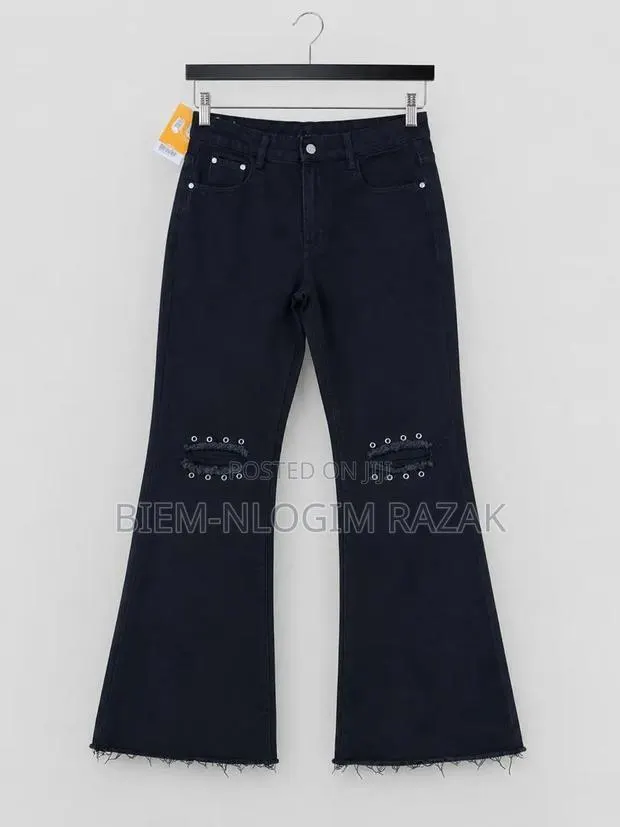 High Quality Diamond Stones Chrome Heart Baggy Jeans · Photo 4