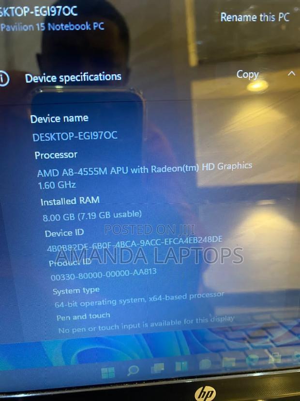New Laptop HP Pavilion 15 8GB AMD A8 HDD+SSD 500GB · Photo 5