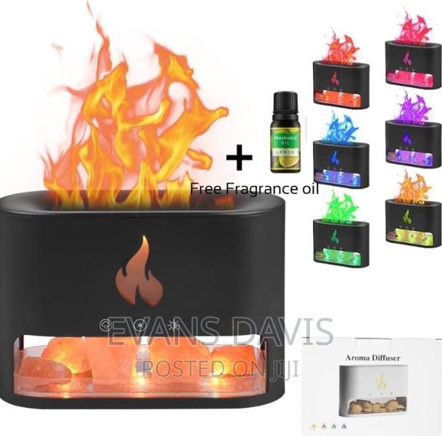 Flames Diffuser With Crystal/ Salt Stones Plus Free Oil · Photo 1
