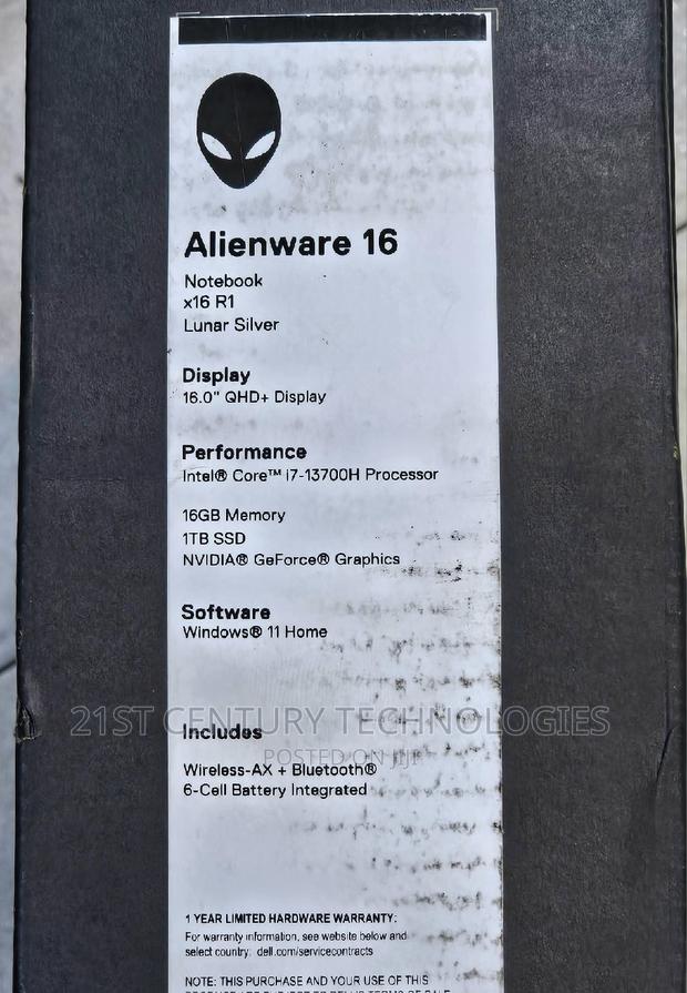 New Laptop Dell Alienware M16 R1 16GB Intel Core I7 SSD 1T · Photo 2