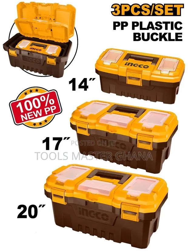 3 Pcs Plastic Tool Boxes Set - Pbxk0301 · Photo 1