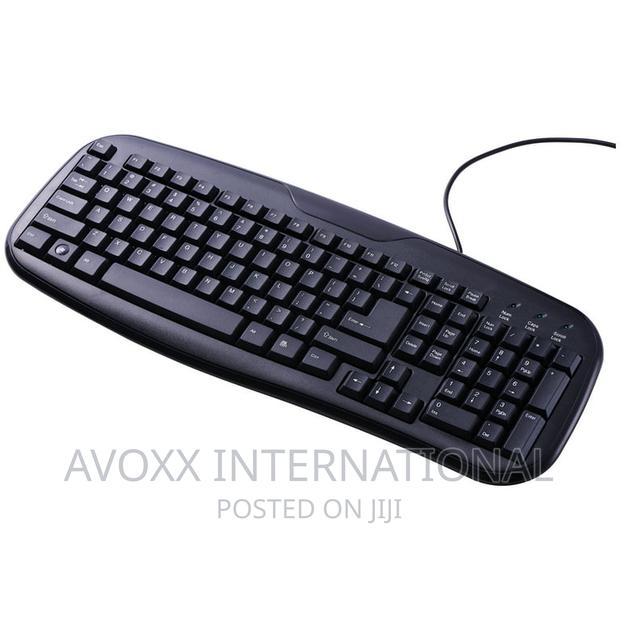 Onn Usb Connected Soft-Touch Wired Keyboard, Black · Photo 1