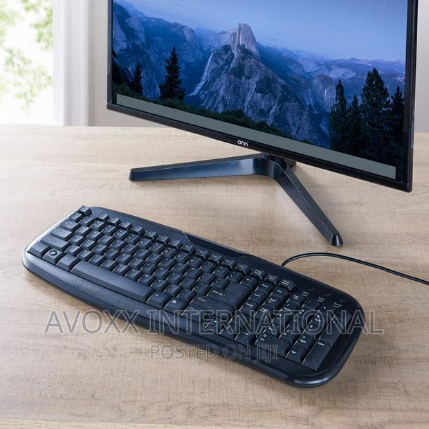 Onn Usb Connected Soft-Touch Wired Keyboard, Black · Photo 2