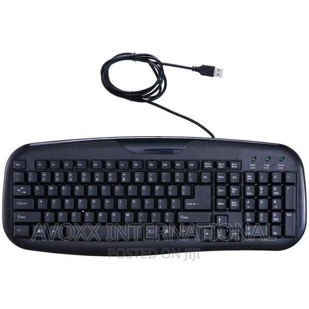 Onn Usb Connected Soft-Touch Wired Keyboard, Black · Photo 4