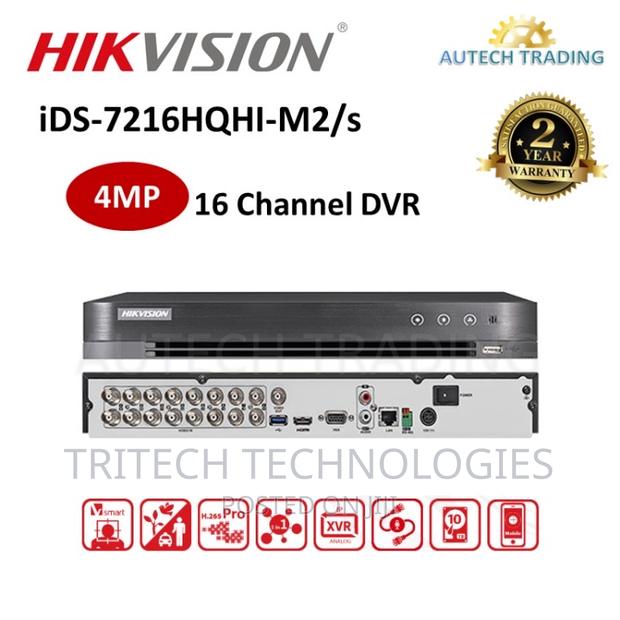 Hikvision DVR 16ch Up to 5mp + 2hdd Ids-7216hqhi-M2/S · Photo 1