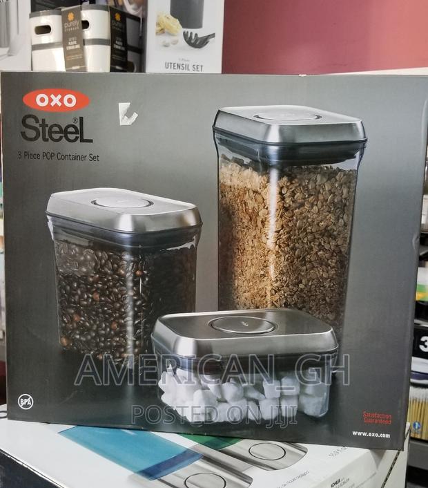 OXO Steel 3-Piece Airtight Food Storage Container Set · Photo 1