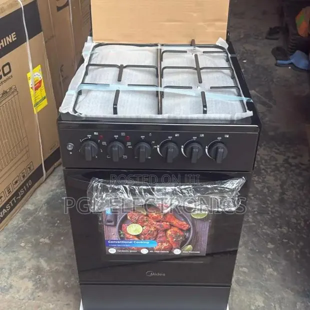 Midea 3 Gas Burners + 1 Hotplate [20tms4q082-B] 60x60cm Cooker · Photo 1