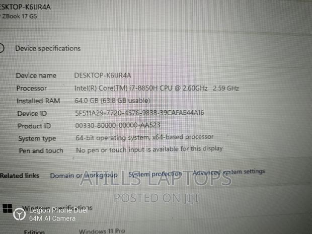 Laptop HP ZBook 17 G5 64GB Intel Core I7 SSHD+SSD 2T · Photo 6