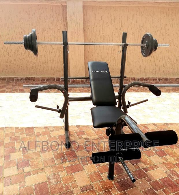 Konlega Bench Press With 40kg Weight and Bar · Photo 1