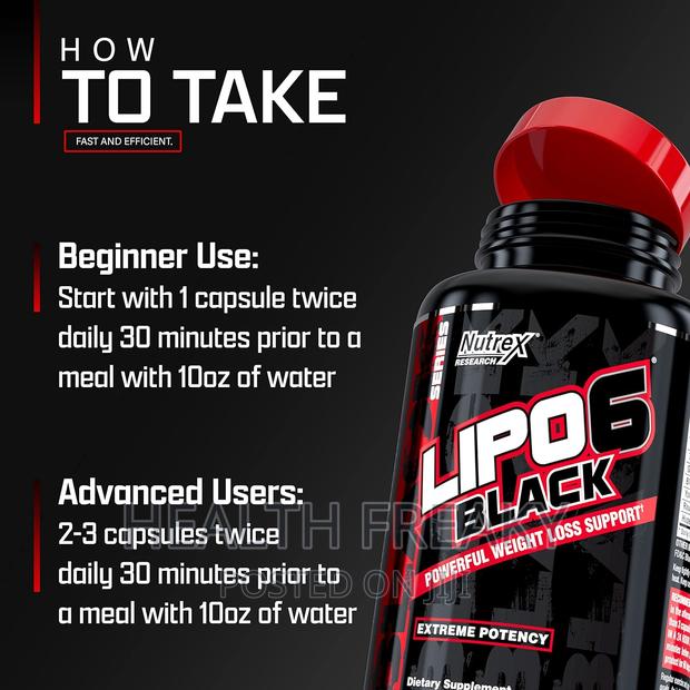 Lipo 6 Black Fat Burner Weight Loss Max Strength Energy · Photo 4