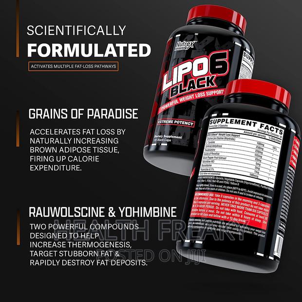 Lipo 6 Black Fat Burner Weight Loss Max Strength Energy · Photo 5
