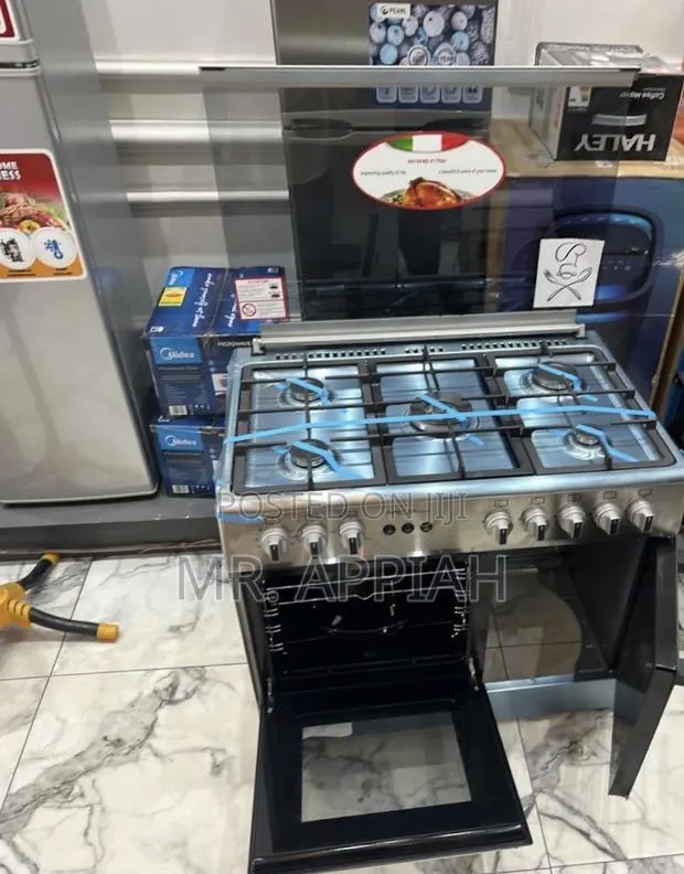 Efficient Mideatech 5 Gas Burner With Grill(Transparent Lid) Gray · Photo 1