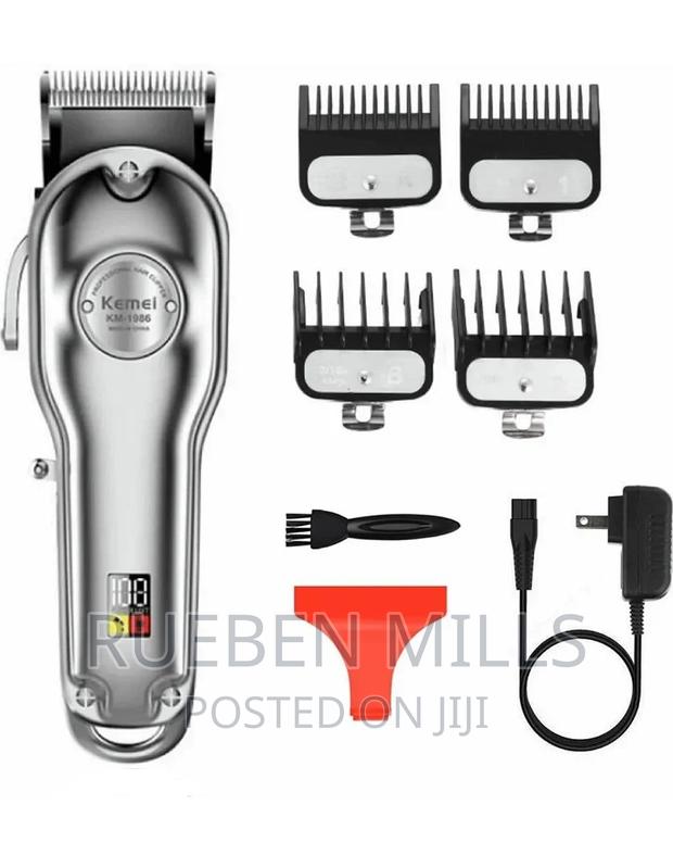 Silver Kemei All Metal Hair Clipper Barbering Machine · Photo 1