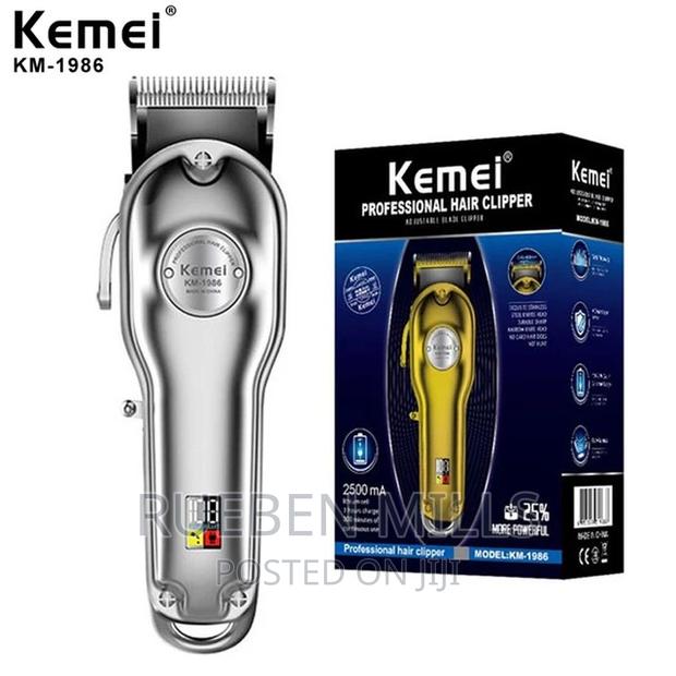 Silver Kemei KM-1986 Full Metal Cordless Hair Clipper · Photo 1