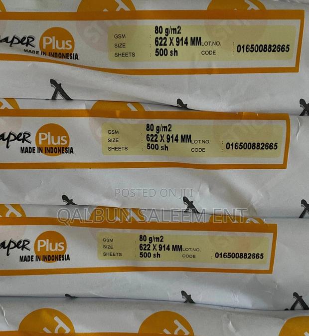 Bond 80 GSM White Paper 622*914mm Nigerian Size Paper Plus · Photo 1