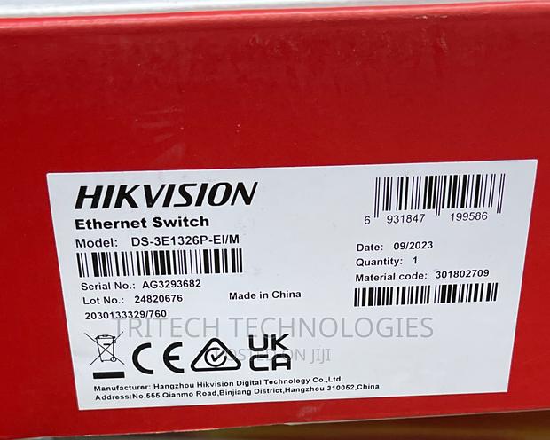 Hikvision 24 Port Managed Fast Ethernet Poe Switch + 1 SFP · Photo 3