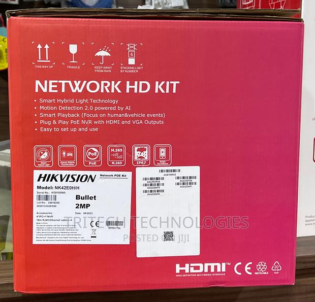 Hikvision 2mp Bullet Poe Kit Ip Full Color Nk42eoh · Photo 2