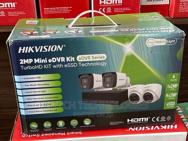 Hikvision 2mp Mini Edvr 4ch Full Color KIT + 330gb · Photo 1