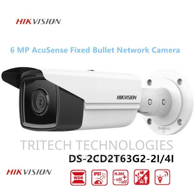 Hikvision 6 Mp Acusense Bullet Ip Camera Ds-2cd2t63g2-21/41 · Photo 3