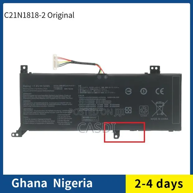 C21n1818-2 Notebook Battery for ASUS R424f X409f X515e Fl8850u X509f · Photo 1