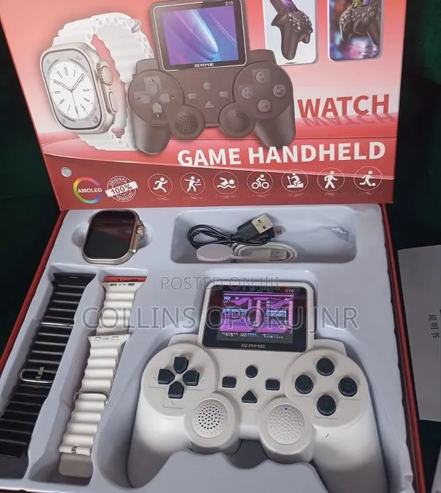 Amoled Hot-60 Handheld Gamepad With S10 Smart Watch and 4 Straps · Photo 1