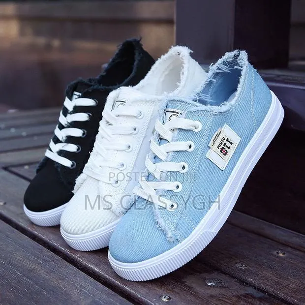 Unisex Pattern Canvas Sneakers, Casual Shoes Lace-Up Flat Sh · Photo 1