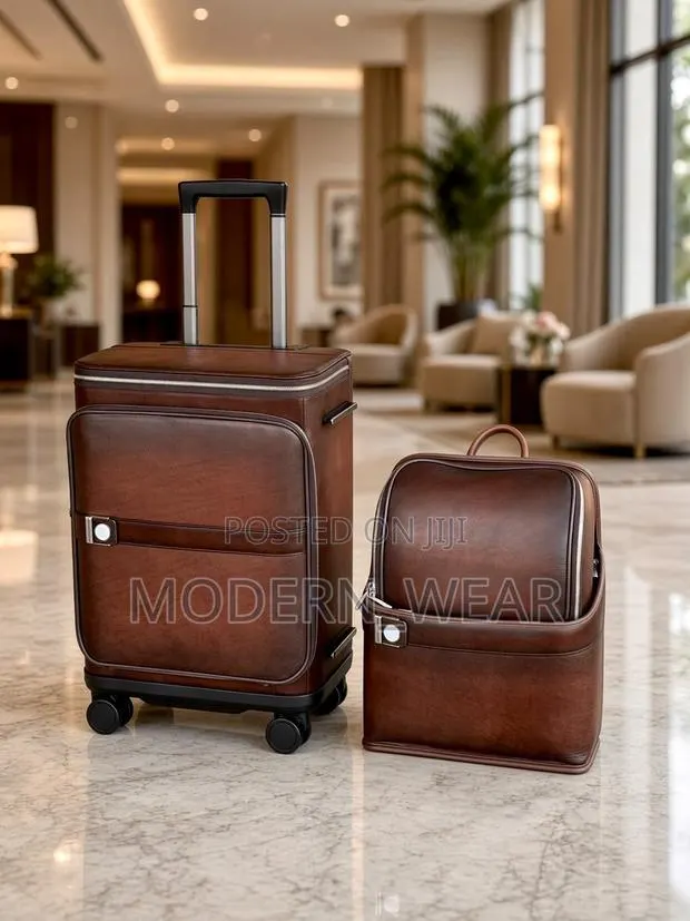Genuine Leather Executive Travel Set Suitcase Size · Photo 1