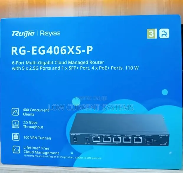 Ruijie RG-EG406XS-P Cloud Managed Router 400 Clients POE+ 100 VPN · Photo 1