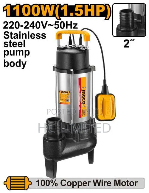 Ingco Sewage Submersible Pump - Spds110068 · Photo 1