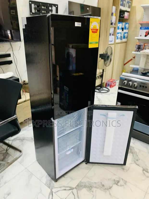 Available Now at Store 196l Double Door Fridge Nasco Black · Photo 1