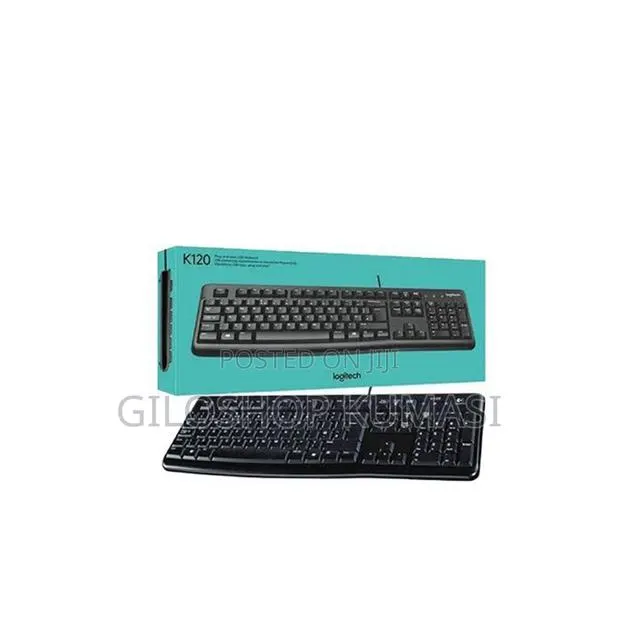 Logitech K120 Full Size Wired Keyboard USB Plug-and-Play Windows · Photo 1
