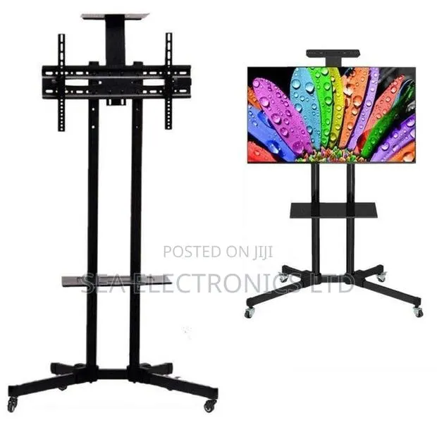 Rolling Tv Stand With Power Outlet Mobile Tv Cart for 32-70 Inch TVS · Photo 1