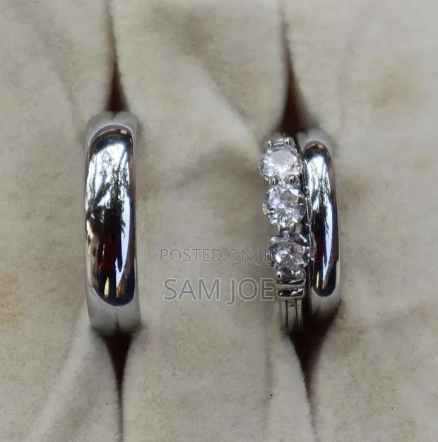 White Tungsten Anti Scratch Wedding Rings