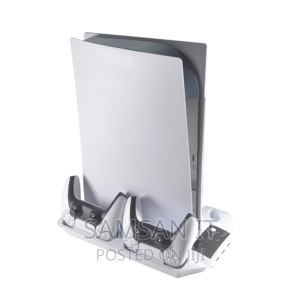 Universal Ps5 Cooling Stand With Charging Dock and Cd Stora · Photo 4