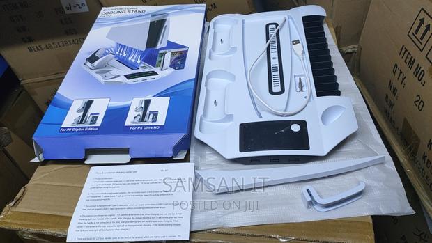 Universal Ps5 Cooling Stand With Charging Dock and Cd Stora · Photo 2