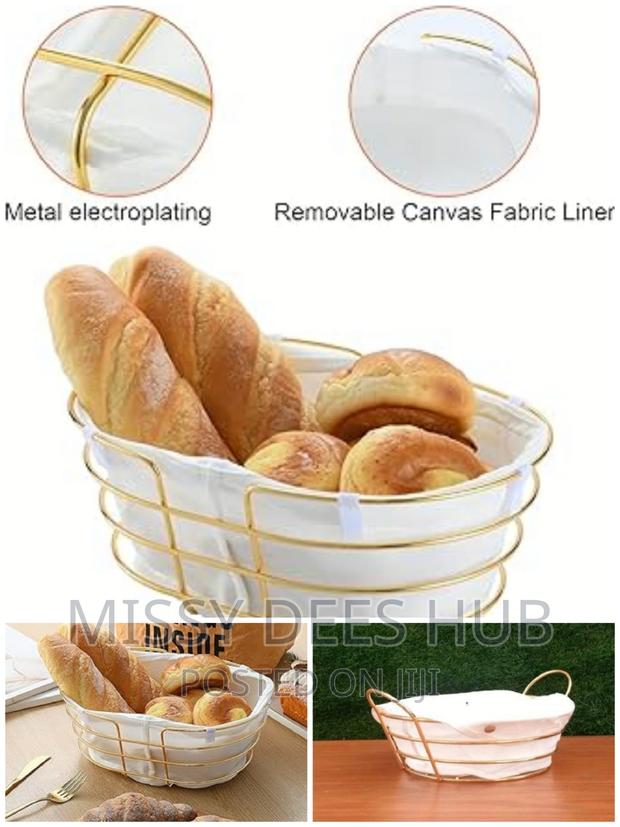 Gold Metallic Bread Basket · Photo 7